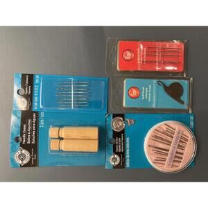 Needlecraft Asst: Tapestry Needles, Needle Cases, and Needle Threader (SR599)